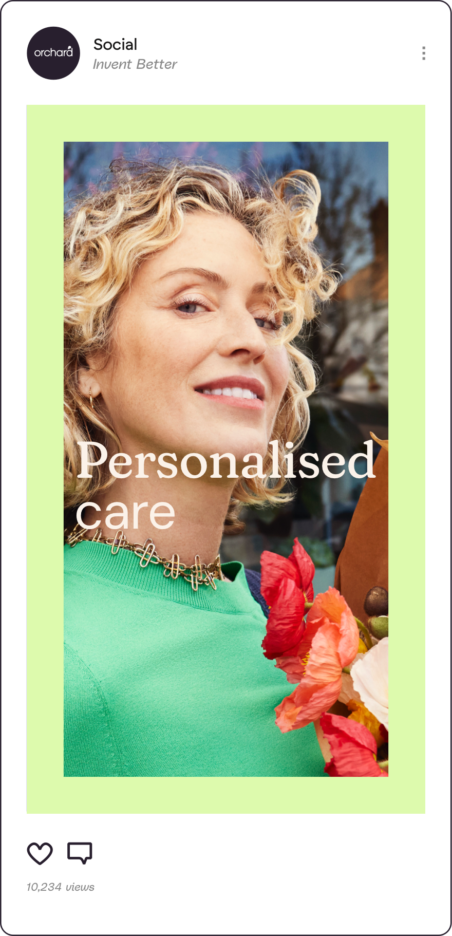 Social media ad for personalized care by Clear Skincare