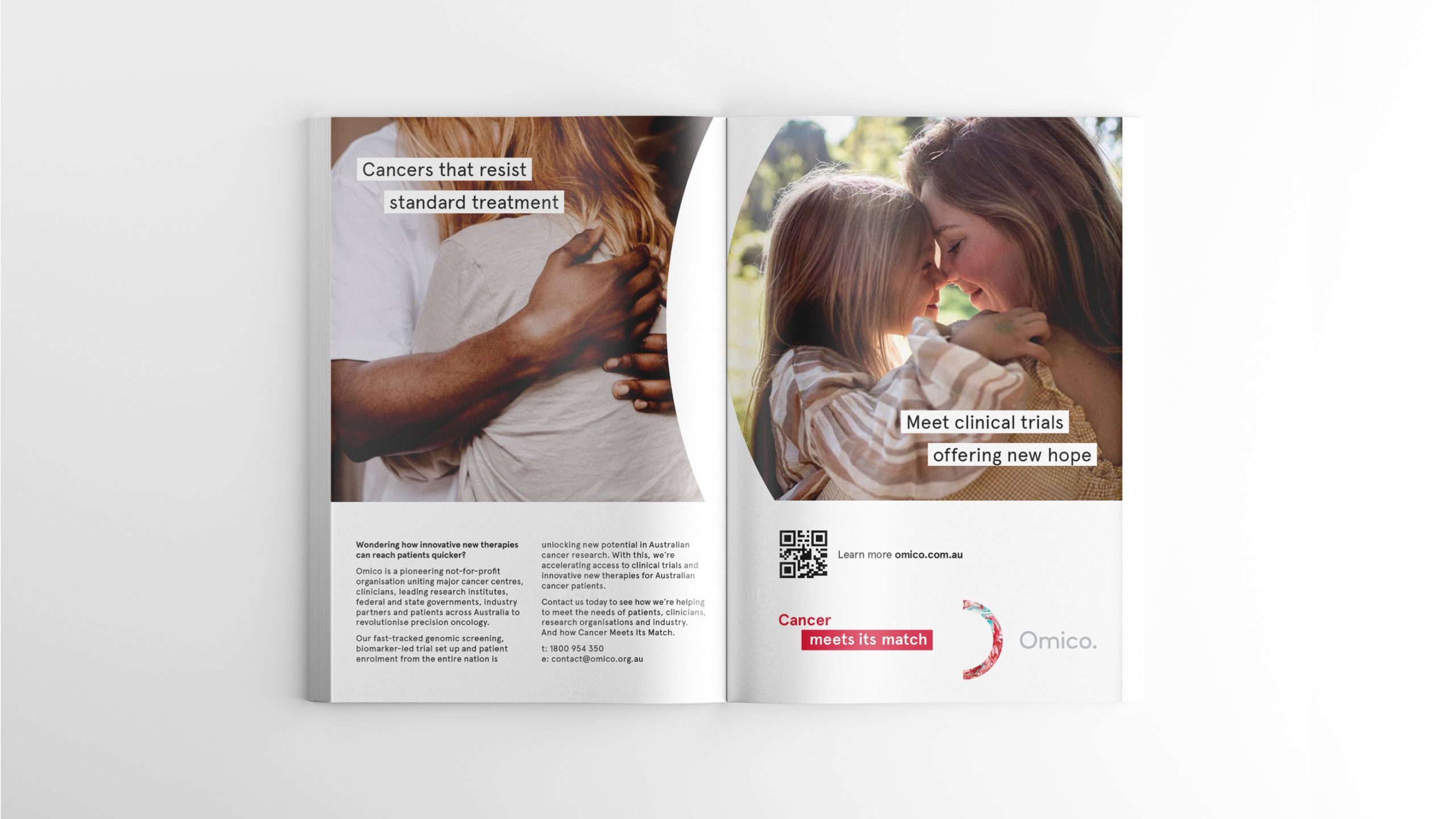 2 pages of a book spread showing cancer treatment information